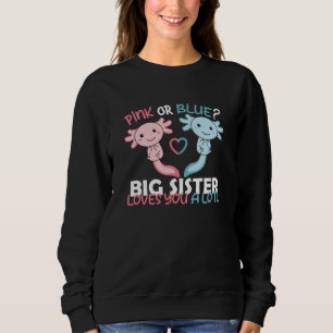Sweatshirt genre révéler rose ou bleu Grande Soeur vous aime