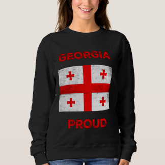 Sweatshirt Géorgie Fière, Drapeau de Géorgie, Pays de Géorgie