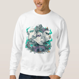 Sweatshirt Ghost DJs Party Art – Drôles de fantômes hip hop d