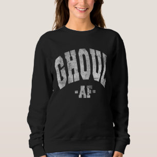 SWEATSHIRT GHOUL VINTAGE AF GOTH HALLOWEEN OCCULT WICCA PAÏEN