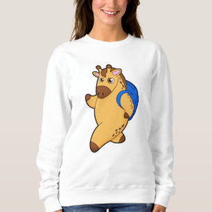 Sweatshirt Giraffe en tant qu'étudiant avec sac à dos