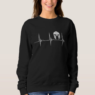 Sweatshirt Gladiateur Sparta Heartbeat Ekg Pulse Spartan Warr