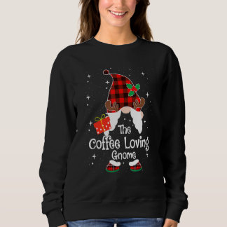 Sweatshirt Gnome amateur de café plaid de Buffalo famille ass
