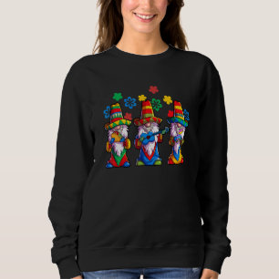 Sweatshirt Gnome Mexicaine Sombrero Poncho 3 Gnomes Cinco De