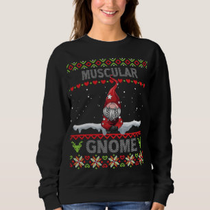 Sweatshirt Gnome musculaire Matching famille Noël moches PJ