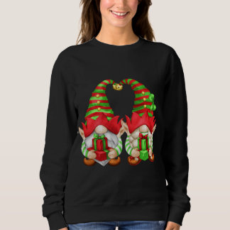 Sweatshirt Gnomes De Noël Uniques Avec De Mignons Oreilles D'