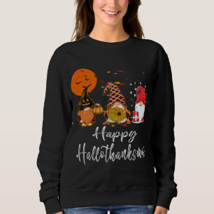 Sweatshirt Gnomes Noël Joyeux Hallothanksmas Thanksgiving