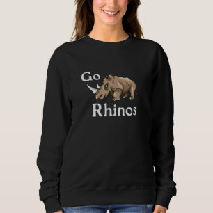 Sweatshirt Go Rhinos Football Baseball Basket Cheer Schoo