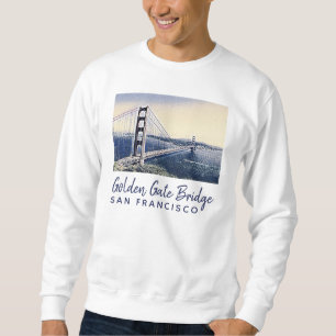 Sweatshirt Golden Gate Bridge San Francisco Watercolor Art