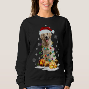 Sweatshirt Golden Retriever Chien de Noël Light laid