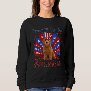 Sweatshirt Goldendoodle Fière D'Être Un Drapeau Américain Usa