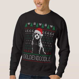 Sweatshirt Goldendoodle Noël Douille moche Père Noël Chien Ai