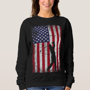 Sweatshirt Golf American Drapeau 4 juillet femme cadeau