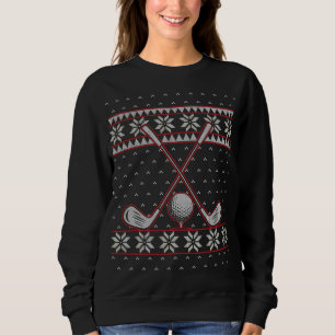 Sweatshirt Golfer Ugly Sweater de Noël Joueurs de golf Xmas G