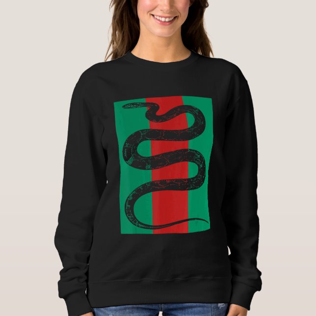 Sweatshirt Goochie Serpent Reptile Python Serpent de bétail H (Devant)