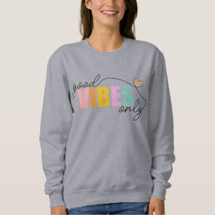 Sweatshirt Good Vibes seulement Rainbow Heart