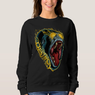 Sweatshirt Goth Esthétique Bad Gorilla Evil Esprit Animal
