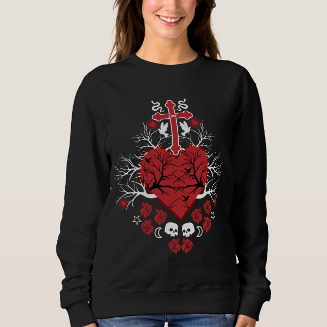 Sweatshirt Goth Post Punk Mode (Devant)