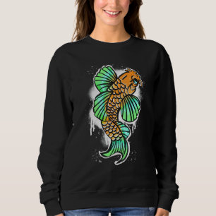 Sweatshirt Graffiti cool Style japonais Koi Poisson pour tous