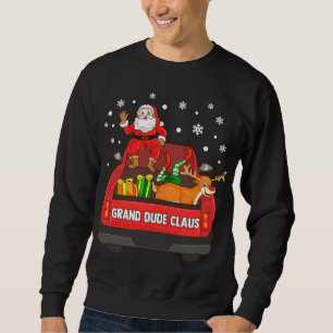 Sweatshirt Grand-Duc Claus Camion Rouge Père Noël Reindeer El