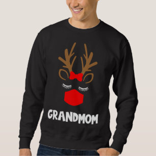 Sweatshirt Grand-mère Funny Reindeer Noël Animal Famille Ma
