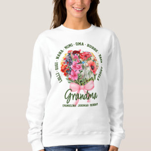 Sweatshirt GRAND-MÈRE personnalisée Nana Mimi Gigi pour la fê