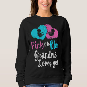 Sweatshirt Grand-Mère Rose Ou Bleu Vous Aime Genre Révéler Bé