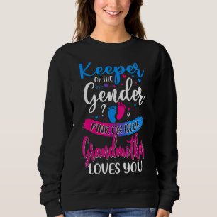 Sweatshirt Grand-Mère Rose Ou Bleue Vous Aime Gardien Genre R