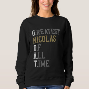 Sweatshirt Grand Nicolas de tous les temps GOAT Nicolas