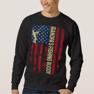 Sweatshirt Grand-père de la pêche Buddy Papa Son Squad Young
