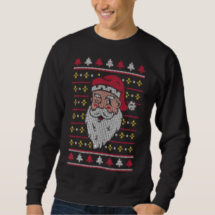 Sweatshirt Grand Père Noël Drôle Ugly Christmas Family Matc