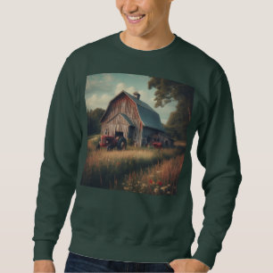 Sweatshirt Grange rustique vintage et vieux tracteurs