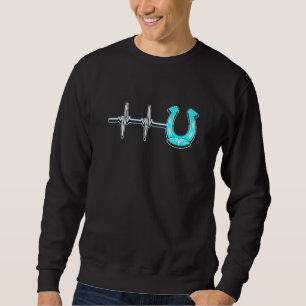 Sweatshirt Graphique de battement de coeur ECG Cavalier amate