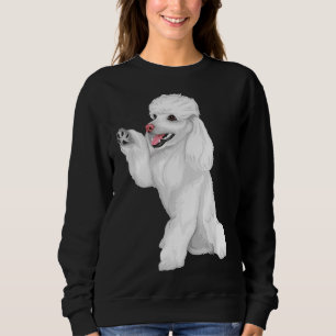 Sweatshirt Graphique de la face du chien de caniche mignon