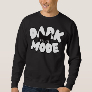 Sweatshirt Graphique de mème en mode noir Chat