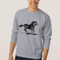 Graphique noir de cheval d'étalon
