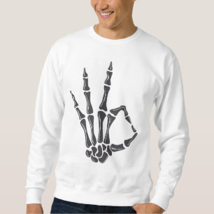 Sweatshirt graphique Signe OK Main de squelette