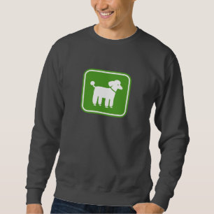 Sweatshirt Graphisme de caniche (vert)