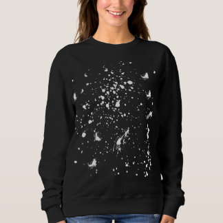 Sweatshirt Graphisme de tache de peinture blanche Tache d'enc