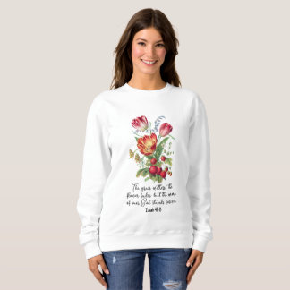 Sweatshirt Grass rainures Fleur Fades Parole De Dieu Bible Ve