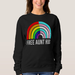 Sweatshirt Gratuit Tantes Hugues Arc-en-ciel Transgenre Drape
