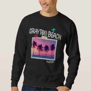 Sweatshirt Grayton Beach Floride Rétro Surfer Plage Vintage
