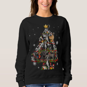 Sweatshirt Great Dane Christmas Dog Tree Lights Pajamas Funny