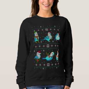 Sweatshirt Green Quaker Douille de Noël moche Parrot drôle O