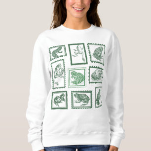 Sweatshirt Grenouilles rétro femmes timbre vintage tatouage 9