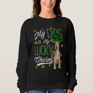 Sweatshirt Greyhound Dog Mon Chien Est Mon Charme Chanceux