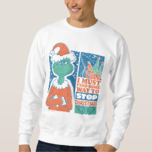 Sweatshirt Grinch   Arrêtez Noël Graphique Vintage