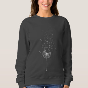 Sweatshirt Gris de conception d'encouragement de pissenlit