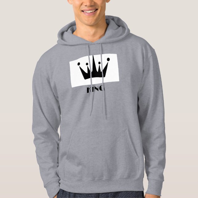Sweatshirt gris Sweat - shirt à capuche Couronne K (Devant)