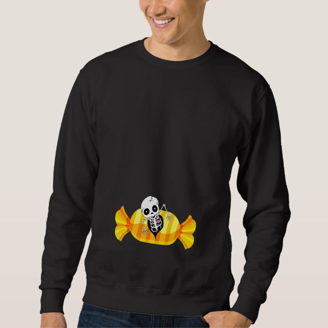 Sweatshirt Grossesse Halloween Squelette Bébé Zombie (Devant)
